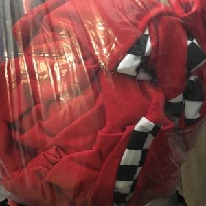 Plaid Panel Hoodie Top With Drawstring Pants